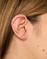 "Herz" ear stud crystal