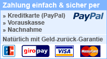 Zahlung per PayPal, Vorauskasse, Nachname