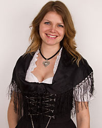 Seiden Schultertuch schwarz