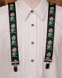 Edelweiss suspenders black