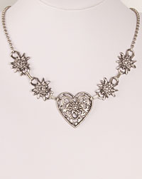 Necklace Heart-edelweiss
