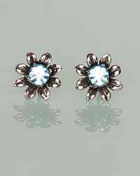 "Biggi" ear stud light blue