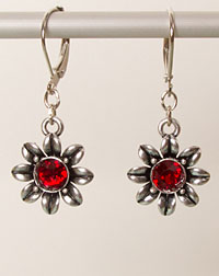 "Blume" earrings red