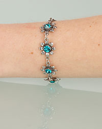 "Blume" Armband türkis