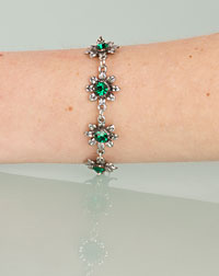 "Blume" bracelet emerald