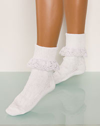 Socks with a frill