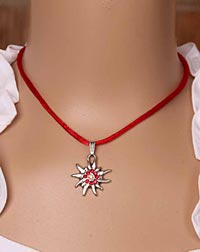 "Edelweißchen" Kinder Kette rot