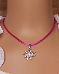 "Edelweißchen" Kinder Kette fuchsia