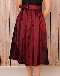 Dirndl-Schürze midi bordeaux