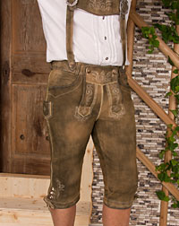 "Lohmar" Lederhose mit Träger