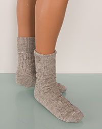 Socks grey- brown melange