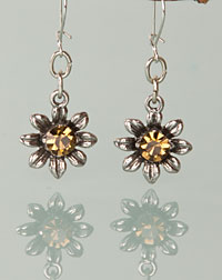 "Blume" earrings topaz