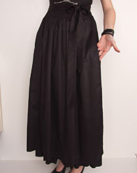 Baumwollschürze lang schwarz