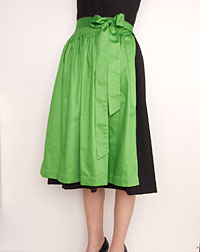 Cotton apron midi apple- green