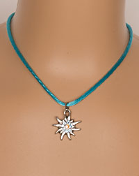 "Edelweißchen" Kinder Kette türkis