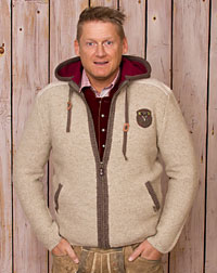 "Falkenberg" Strickjacke m. Kapuze