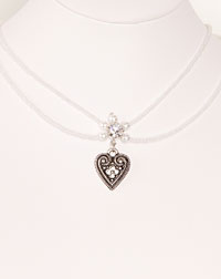 "Lisa" necklace heart white
