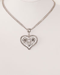 "Strassherz mit Hirsch" Necklace