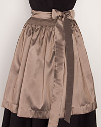 Apron short taupe