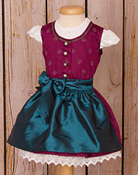 Baby Dirndl mit 2 Schürzen & Bluse