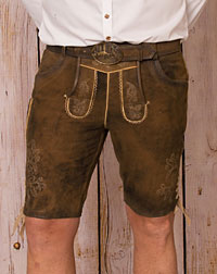 "Mickhausen" Lederhose mit Gürtel