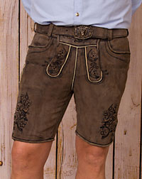"Obernbreit" Lederhose mit Gürtel
