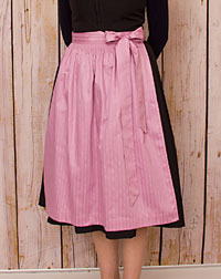 Cotton apron midi rose