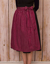 Cotton apron midi burgundy