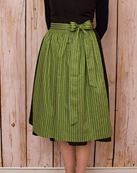 Cotton apron midi olive