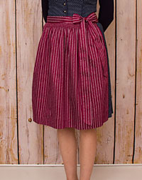 Cotton apron short burgundy