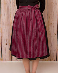 Cotton apron midi burgundy