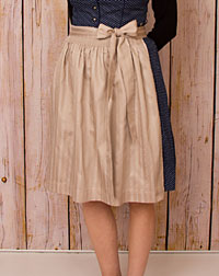 Cotton apron short taupe