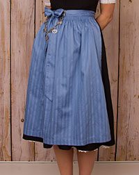 Cotton apron midi blue