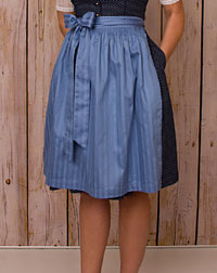 Cotton apron short blue