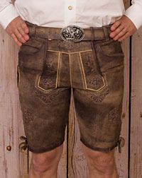 "Schwaigen" Lederhose mit Gürtel