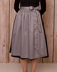 Cotton apron midi silver