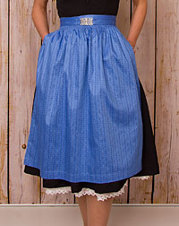 Cotton apron blue medium