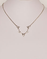 "Geweihkopf" necklace silver