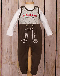 "Frechdachs" Baby Strampler + Shirt