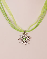 "Edelweißchen" Halskette apfelgrün