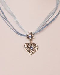 "Herzchen" Halskette hellblau