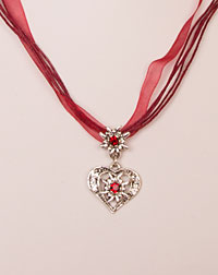 "Herzchen" necklace dark red