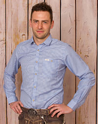 "Tapfheim" Trachtenhemd blau
