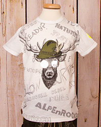 "Alpenrocker Hirsch" kids shirt