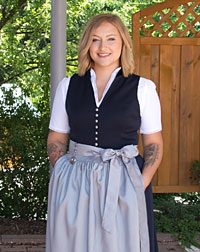 "Viona" Gastrodirndl midi blau ohne...