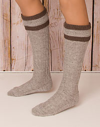 knee-length socks grey