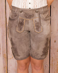 "Ascha" Lederhose Bermuda