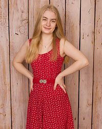 "Burgheim" dress without apron red