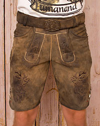 "Aurach" Lederhose mit Gürtel