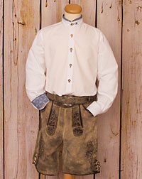 "Rötha" kurze  Lederhose mit Gürtel